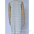 Women Striped Sleeveless Dress